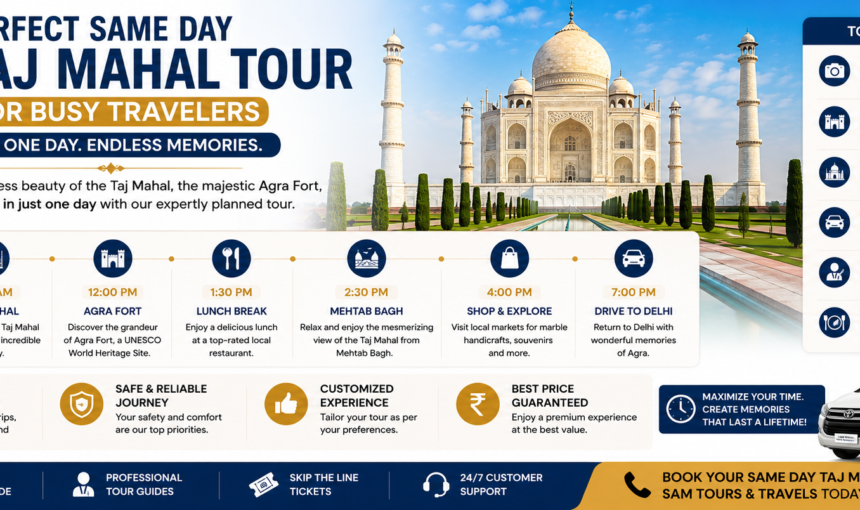 Perfect Same Day Taj Mahal Tour for Busy Travelers