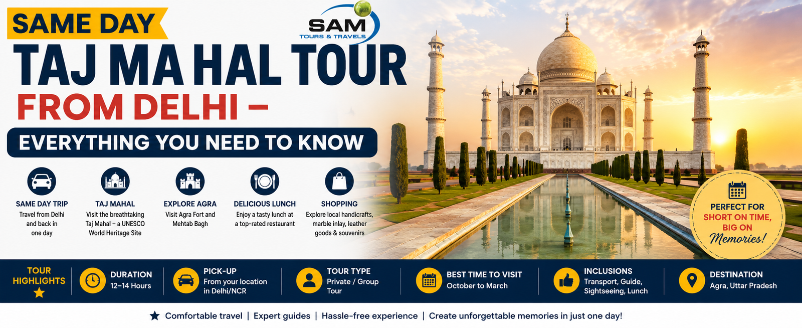 same day taj mahal tour from delhi